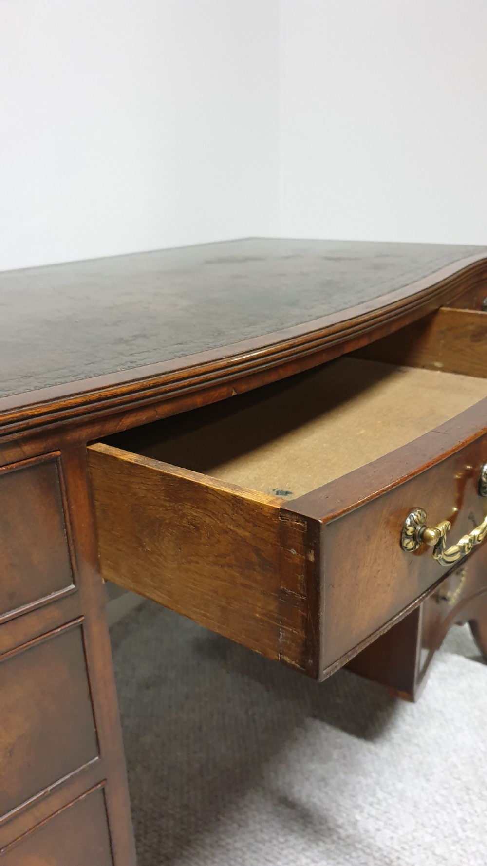 Serpentine Mahogany Desk View IX