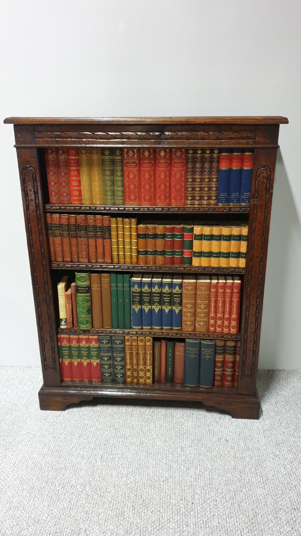 Solid Oak Adjustable Open Bookcase