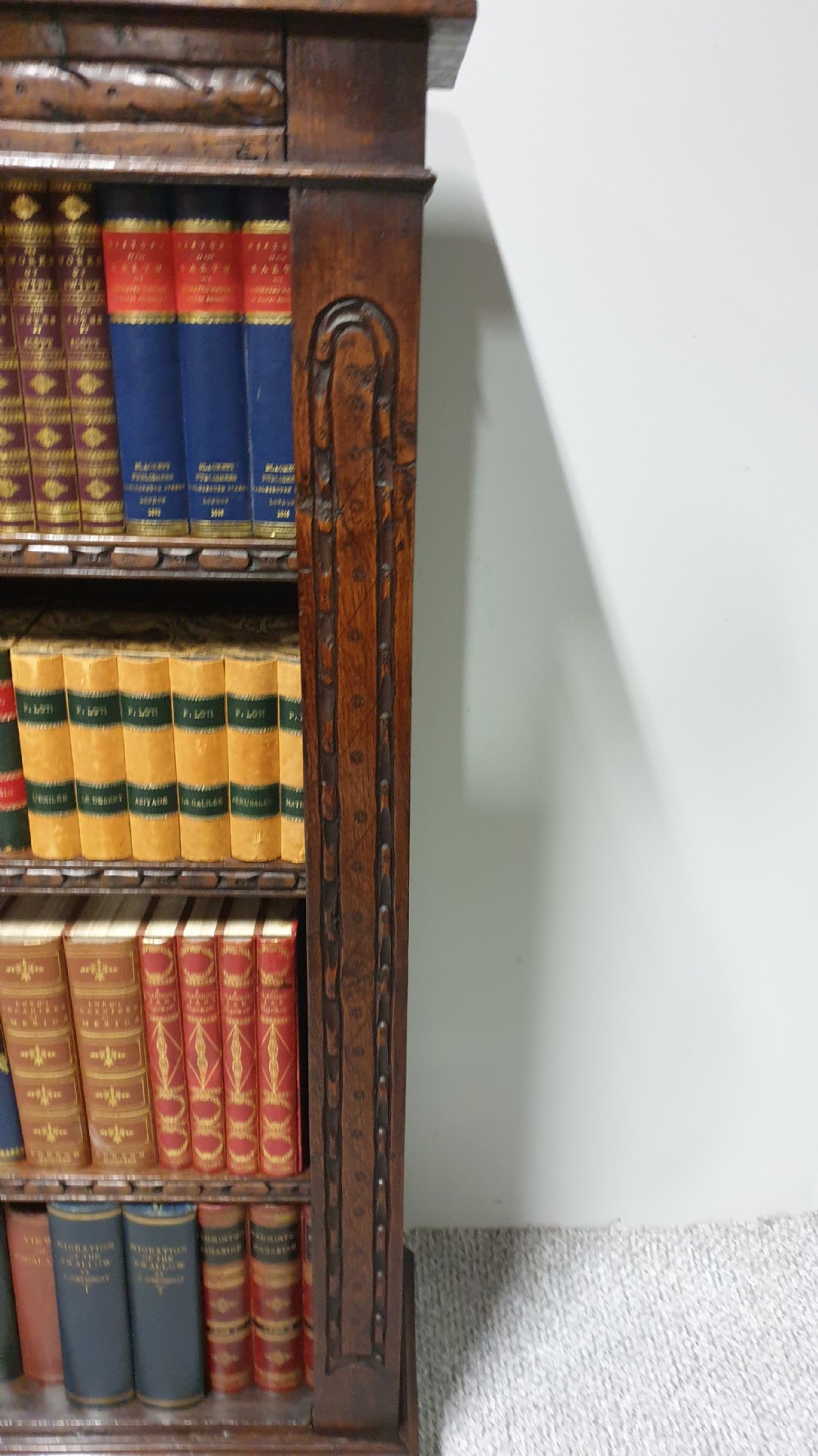 Solid Oak Adjustable Open Bookcase View III