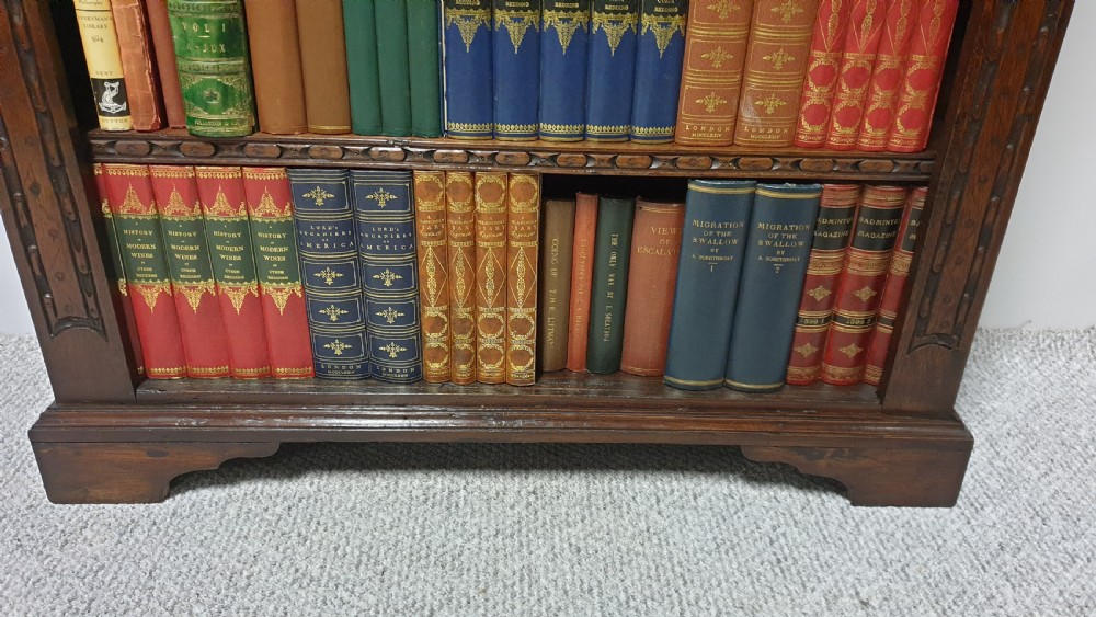 Solid Oak Adjustable Open Bookcase View V