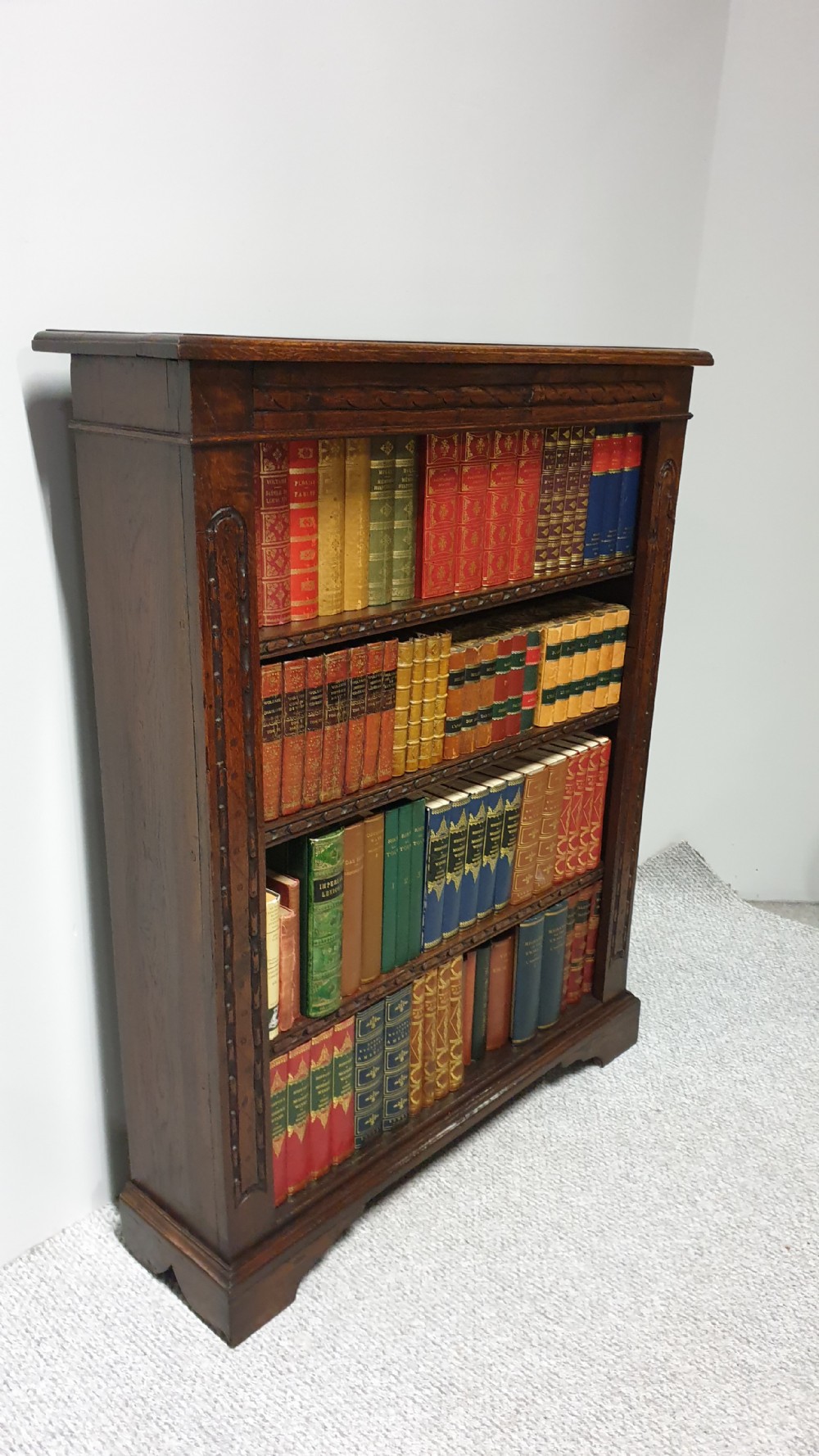 Solid Oak Adjustable Open Bookcase View VII