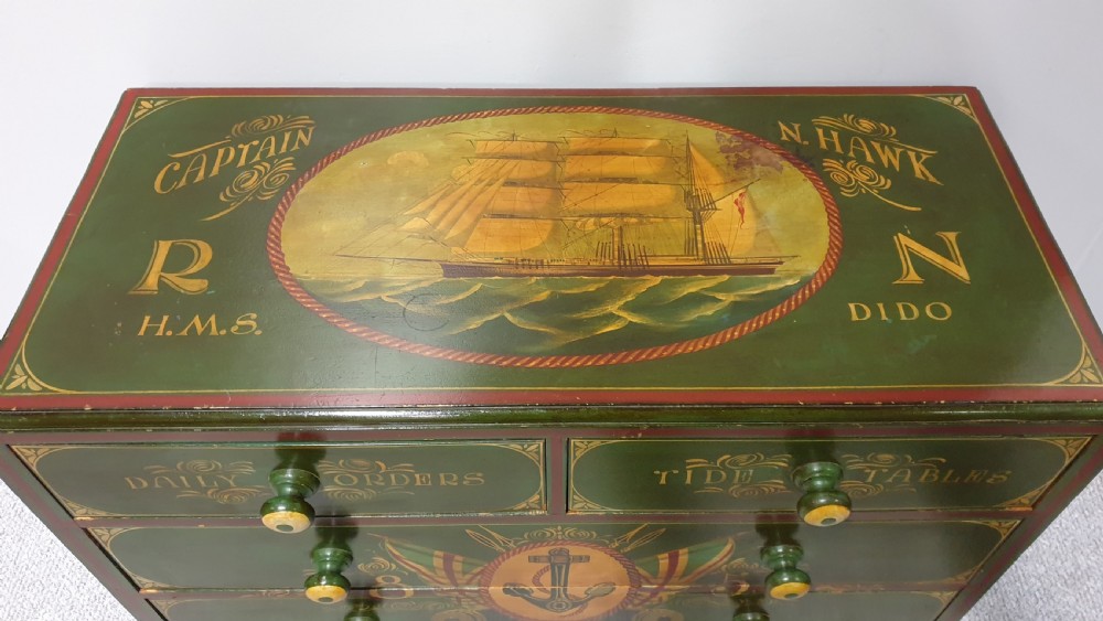 Painted Four Drawer Chest of Drawers View V