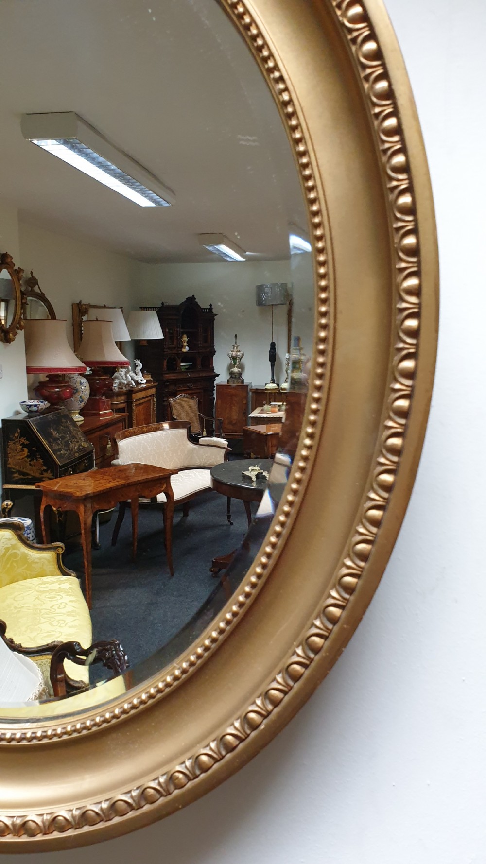 Edwardian Oval Gilt Mirror View II
