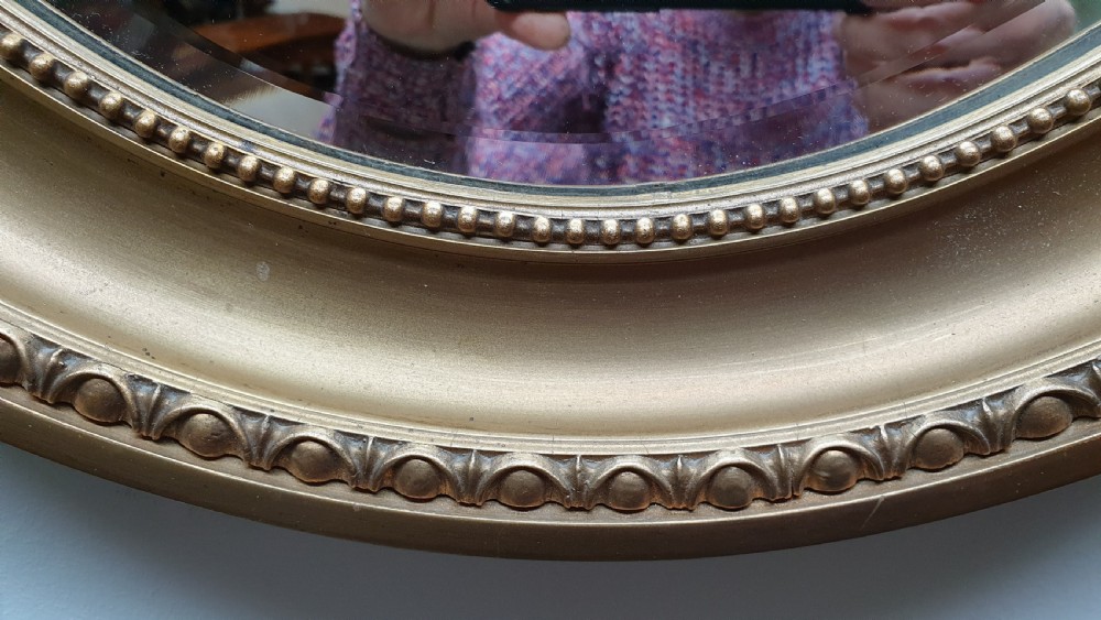 Edwardian Oval Gilt Mirror View III