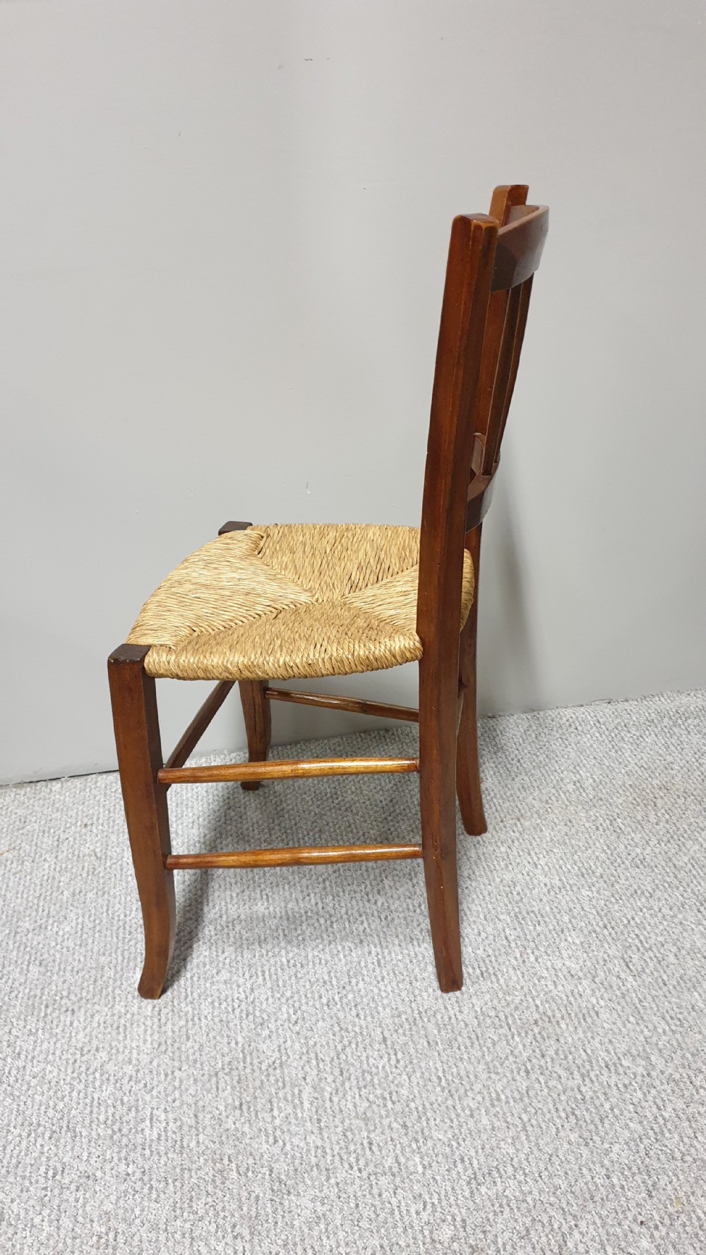 Set Six Fruitwood Country Kitchen Dining Chairs View IV