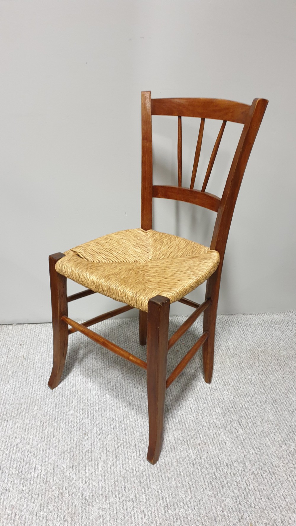 Set Six Fruitwood Country Kitchen Dining Chairs View V