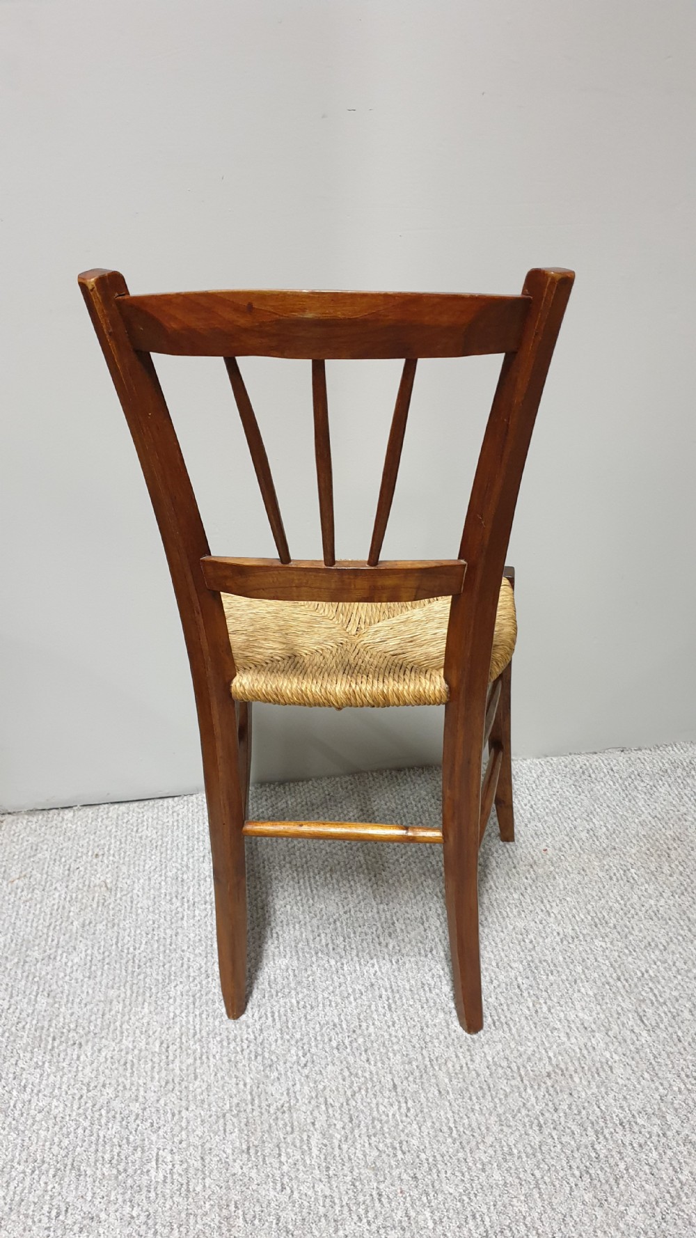 Set Six Fruitwood Country Kitchen Dining Chairs View VI