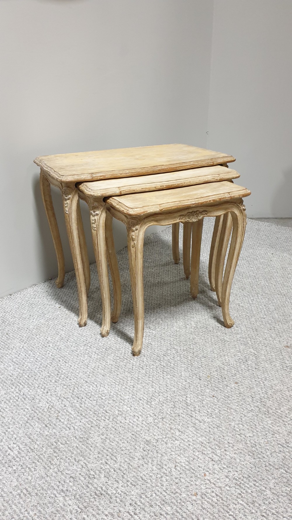 French Painted Nest of Three Tables View V