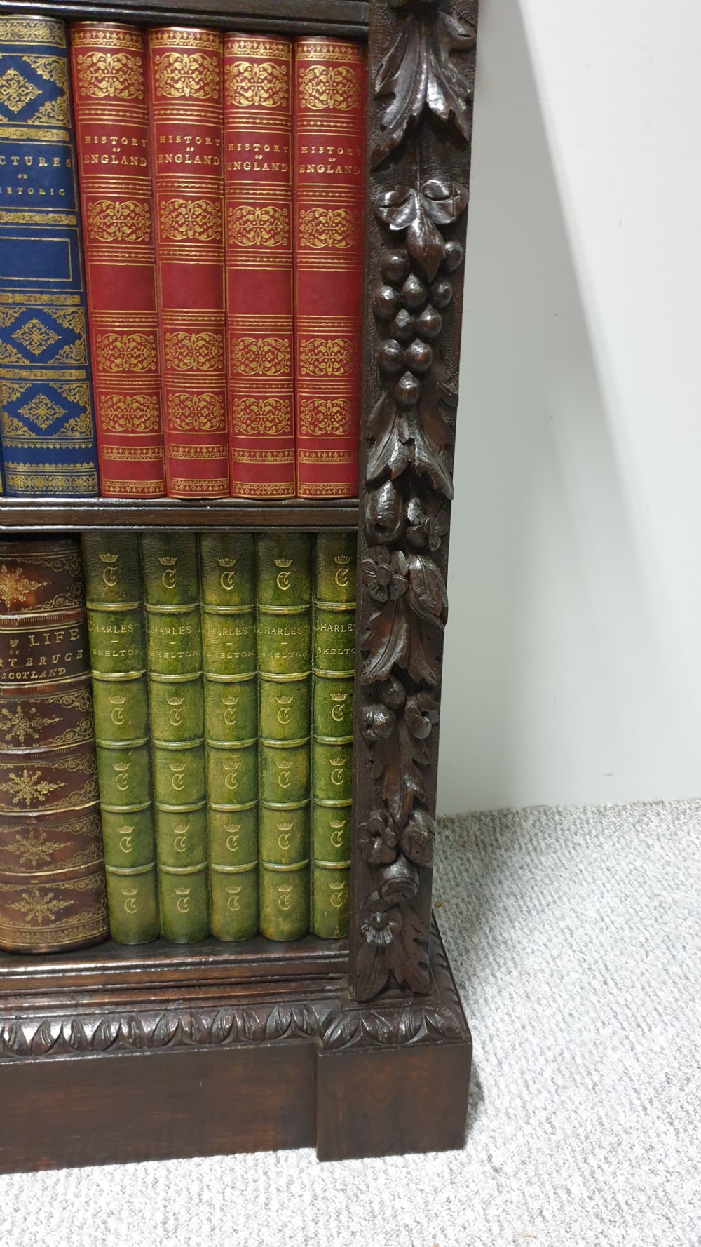 Solid Oak Adjustable Open Bookcase View V