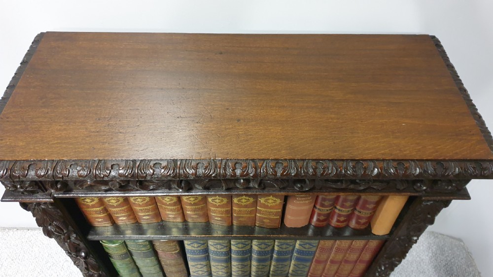 Solid Oak Adjustable Open Bookcase View VII