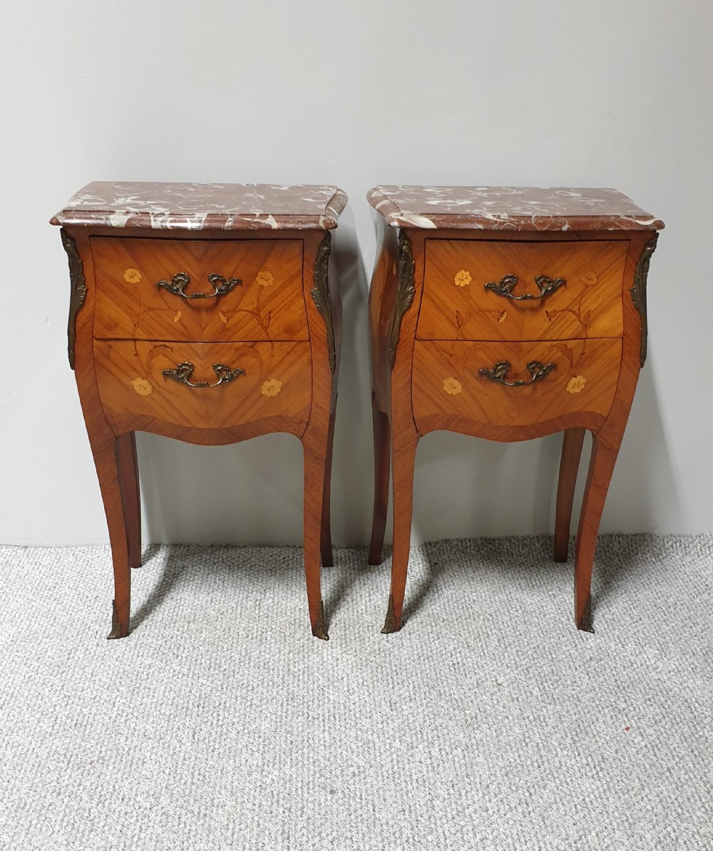 Superb Pair French Bedside Lamp Tables