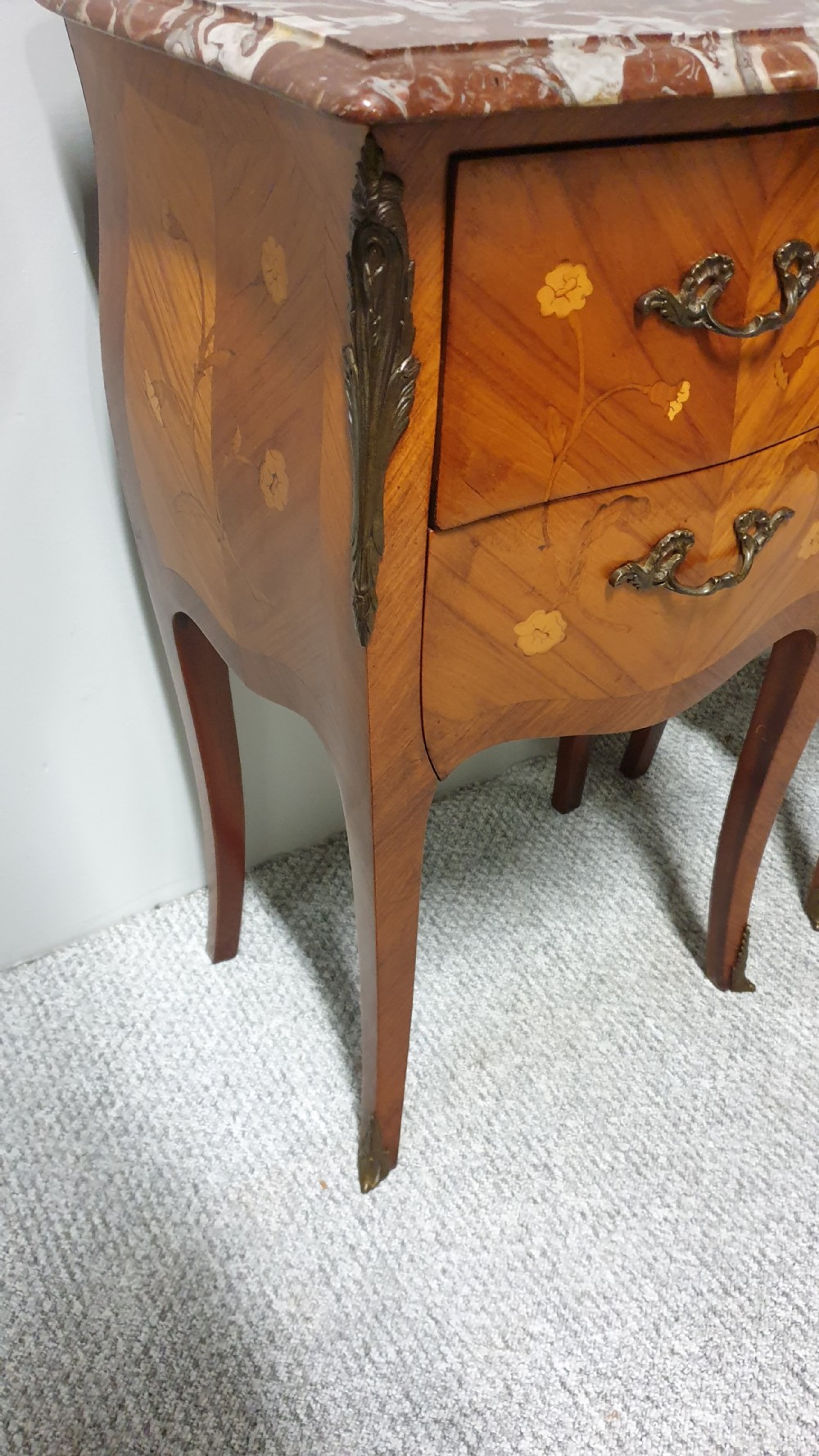 Superb Pair French Bedside Lamp Tables View VI