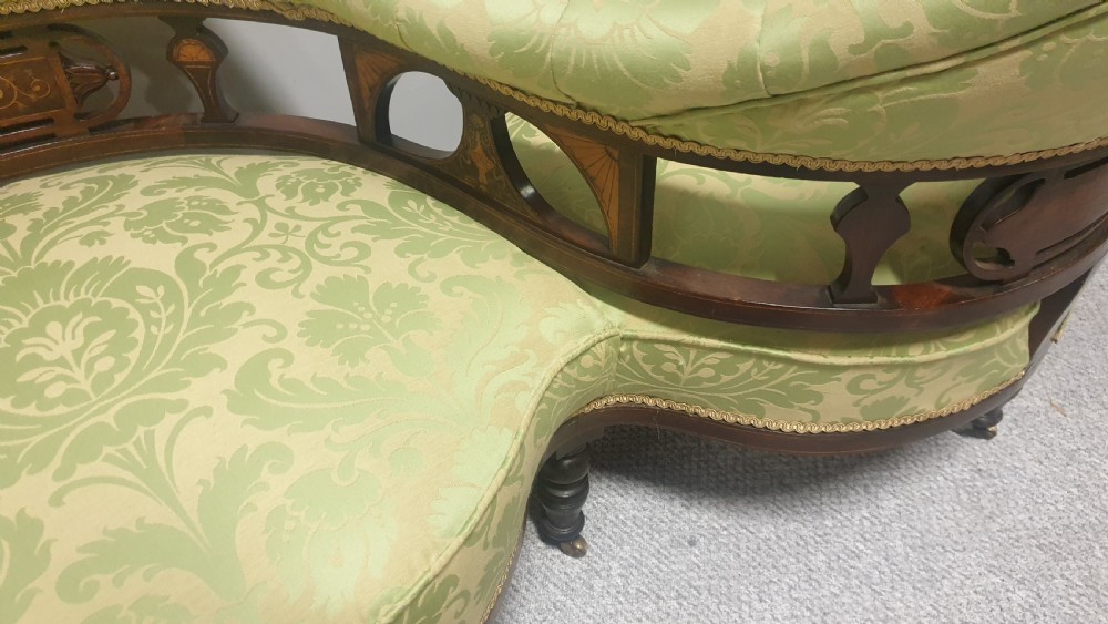 Top Quality Mahogany Inlaid Conversation Seat View IV