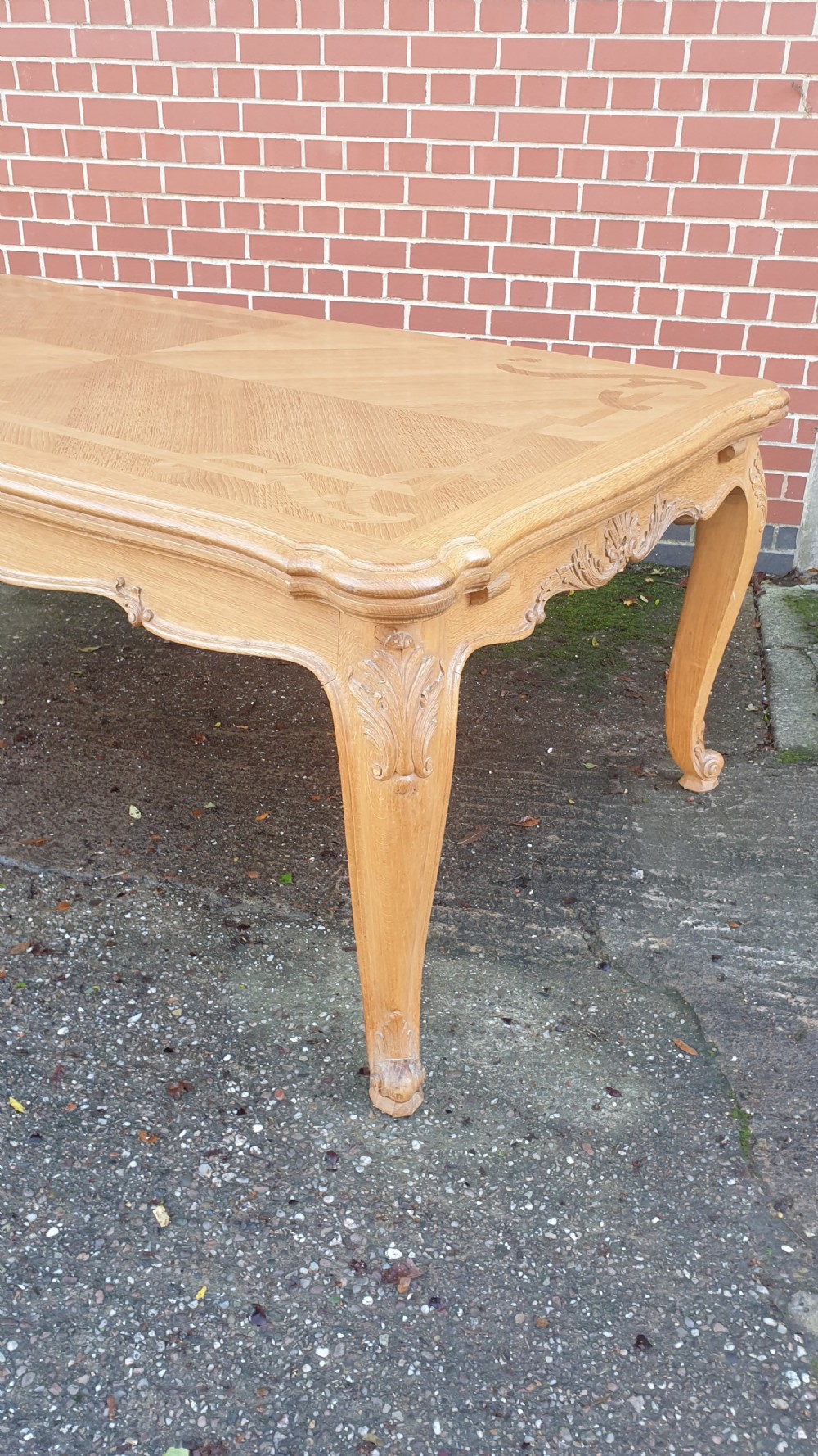 Huge French Light Oak Kitchen Dining Table View V