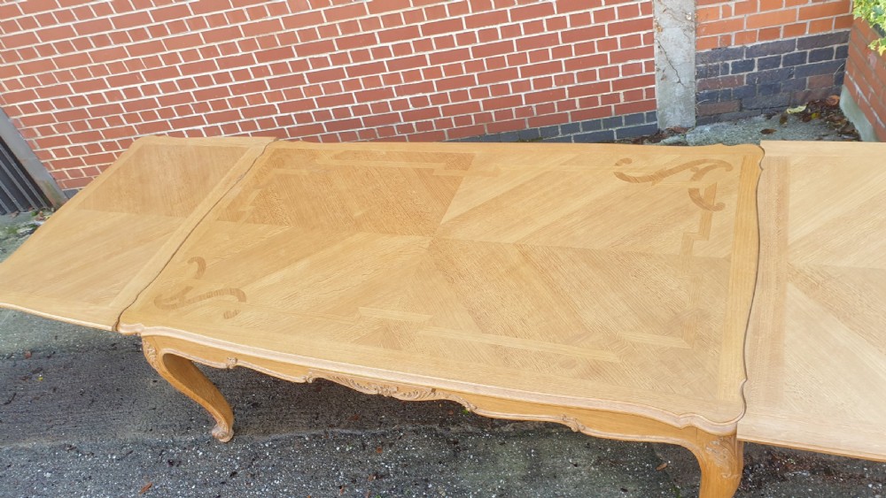 Huge French Light Oak Kitchen Dining Table View X