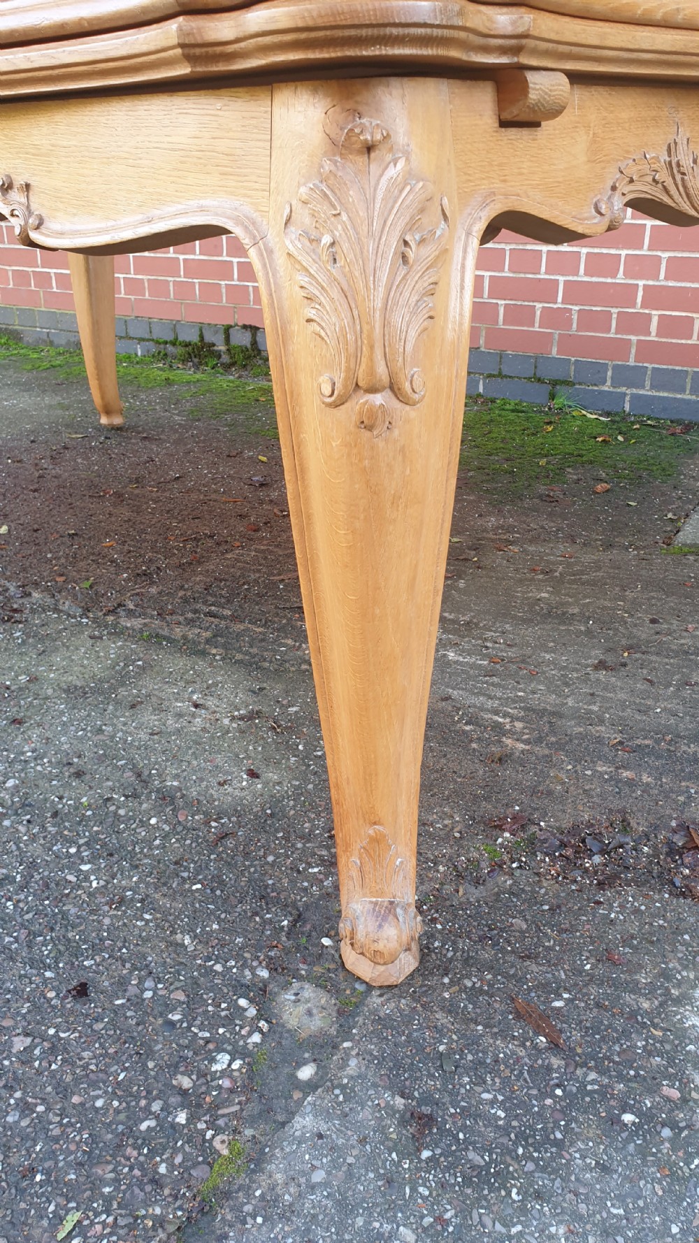 Huge French Light Oak Kitchen Dining Table View XVIII