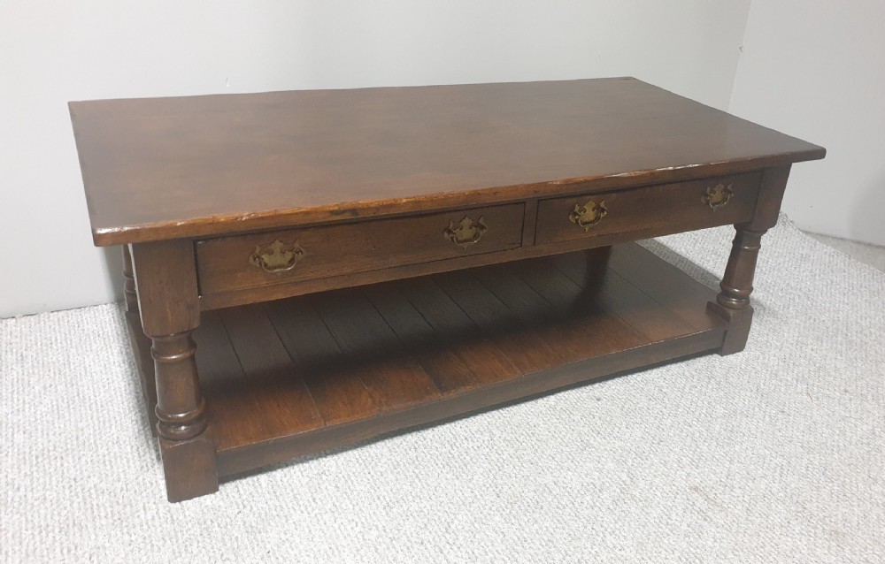 Superb Oak Plank Coffee Table View II