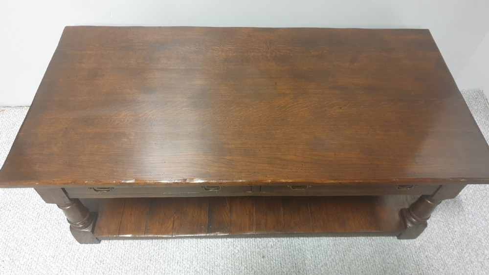 Superb Oak Plank Coffee Table View V