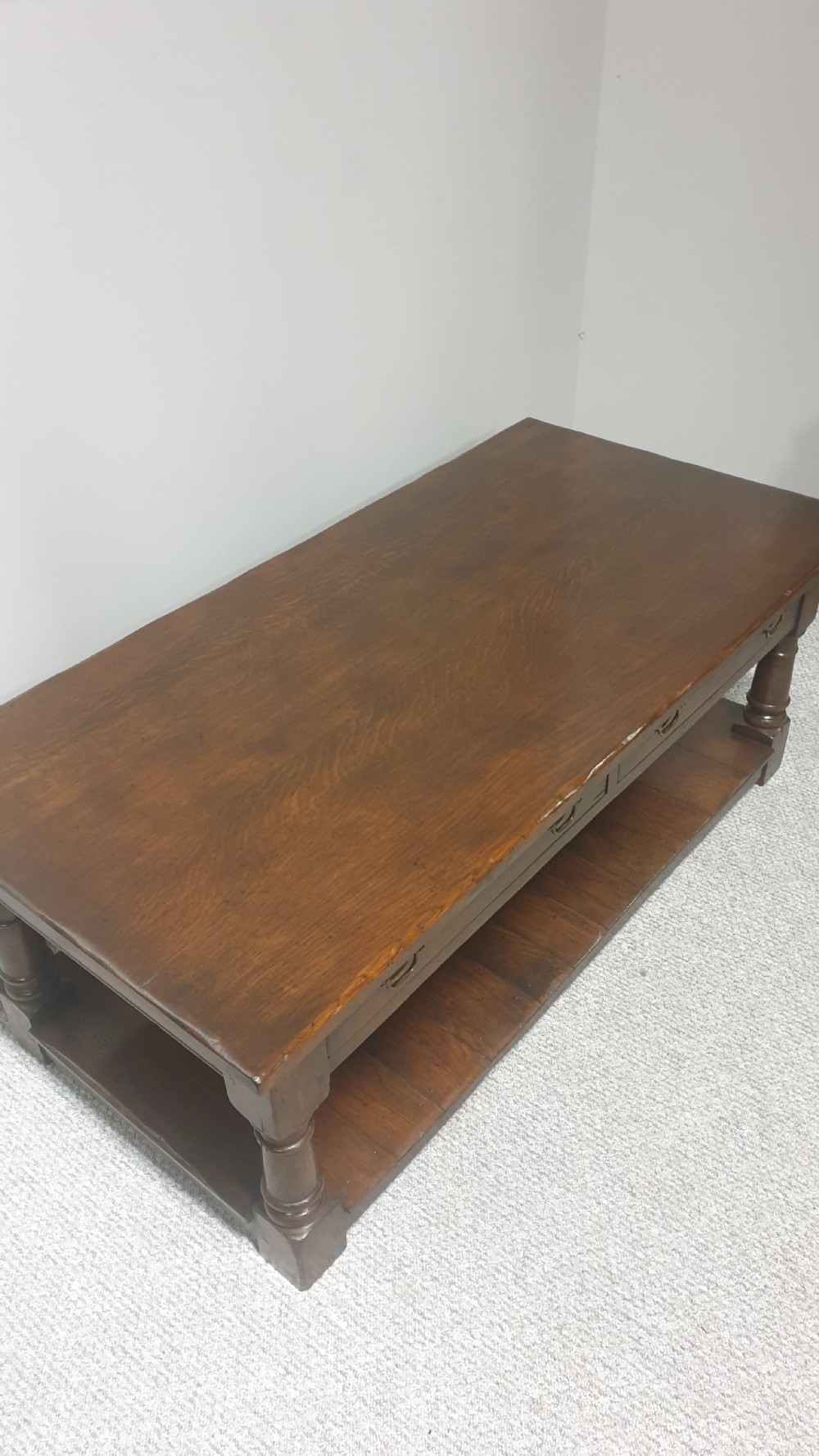 Superb Oak Plank Coffee Table View VI