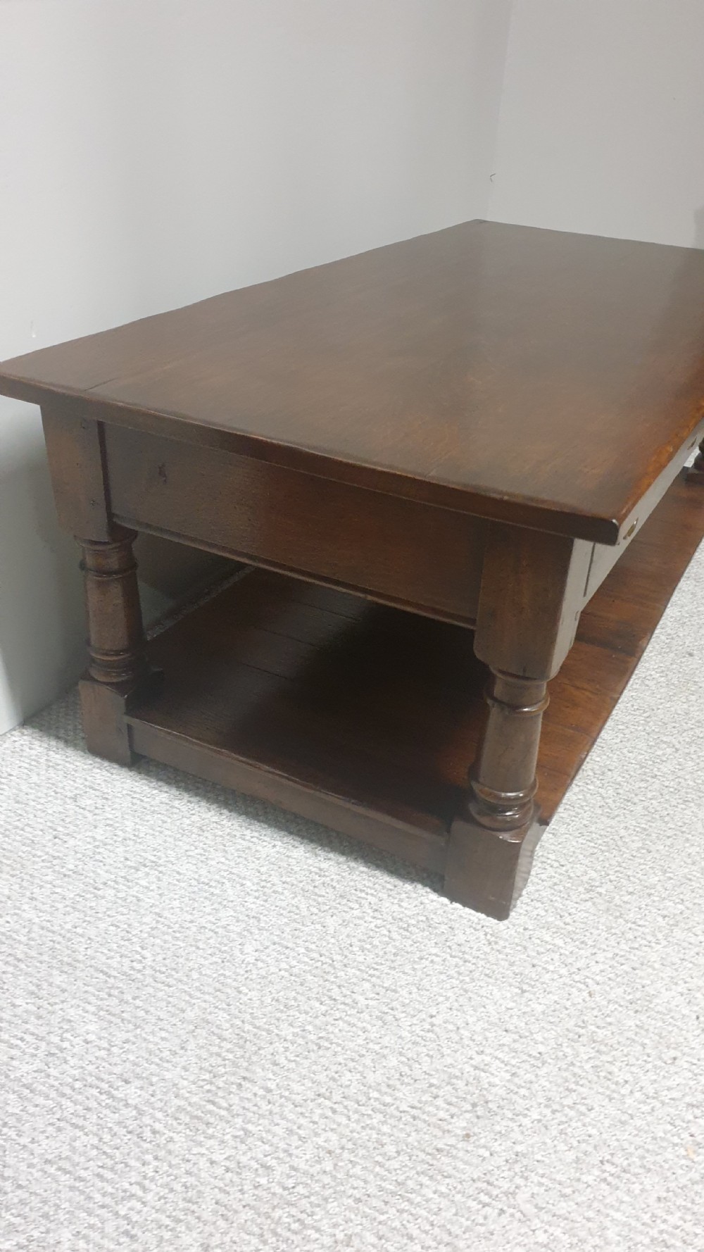 Superb Oak Plank Coffee Table View VIII