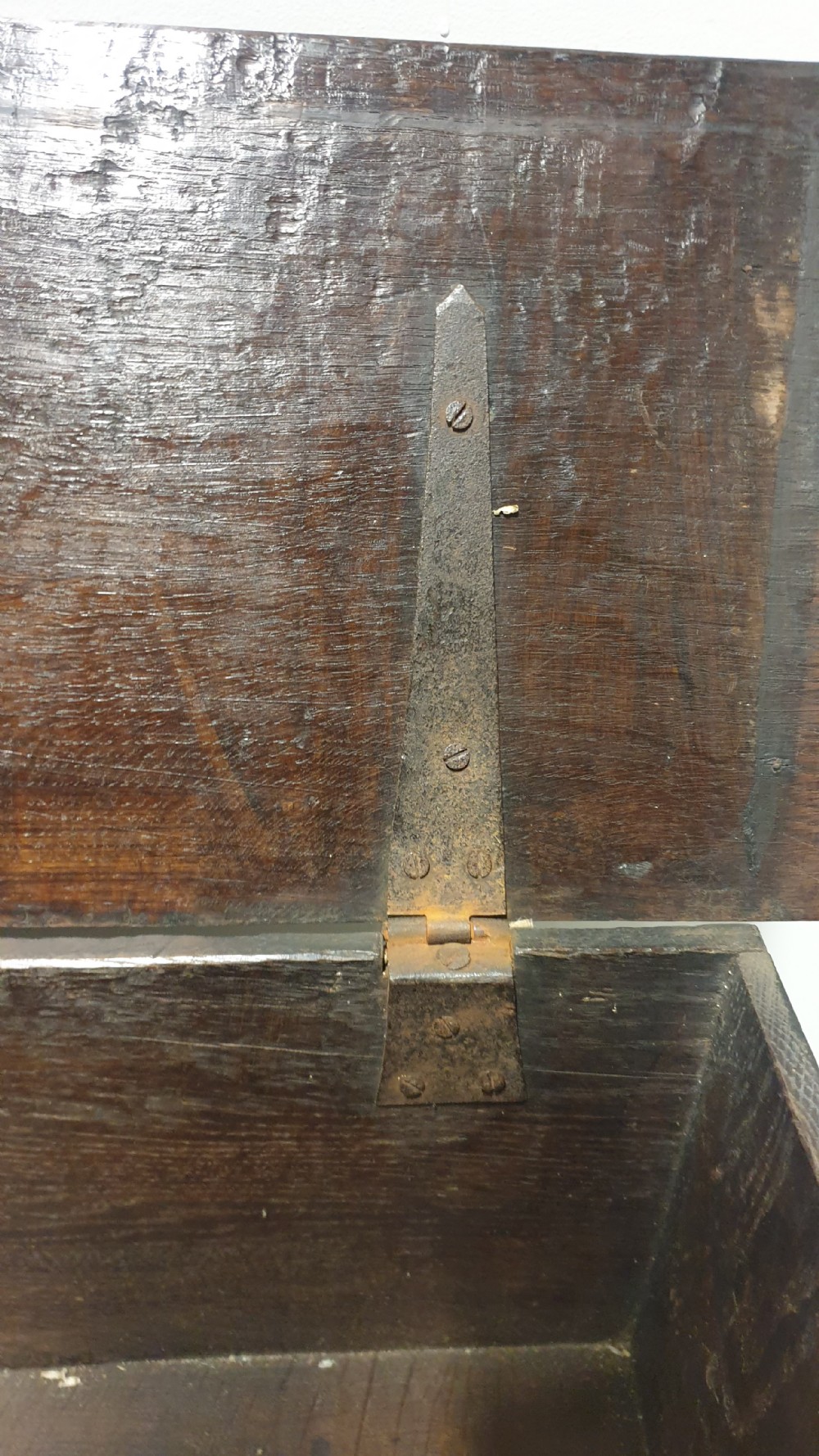 Superb Miniature C18th Oak Plank Chest View VII