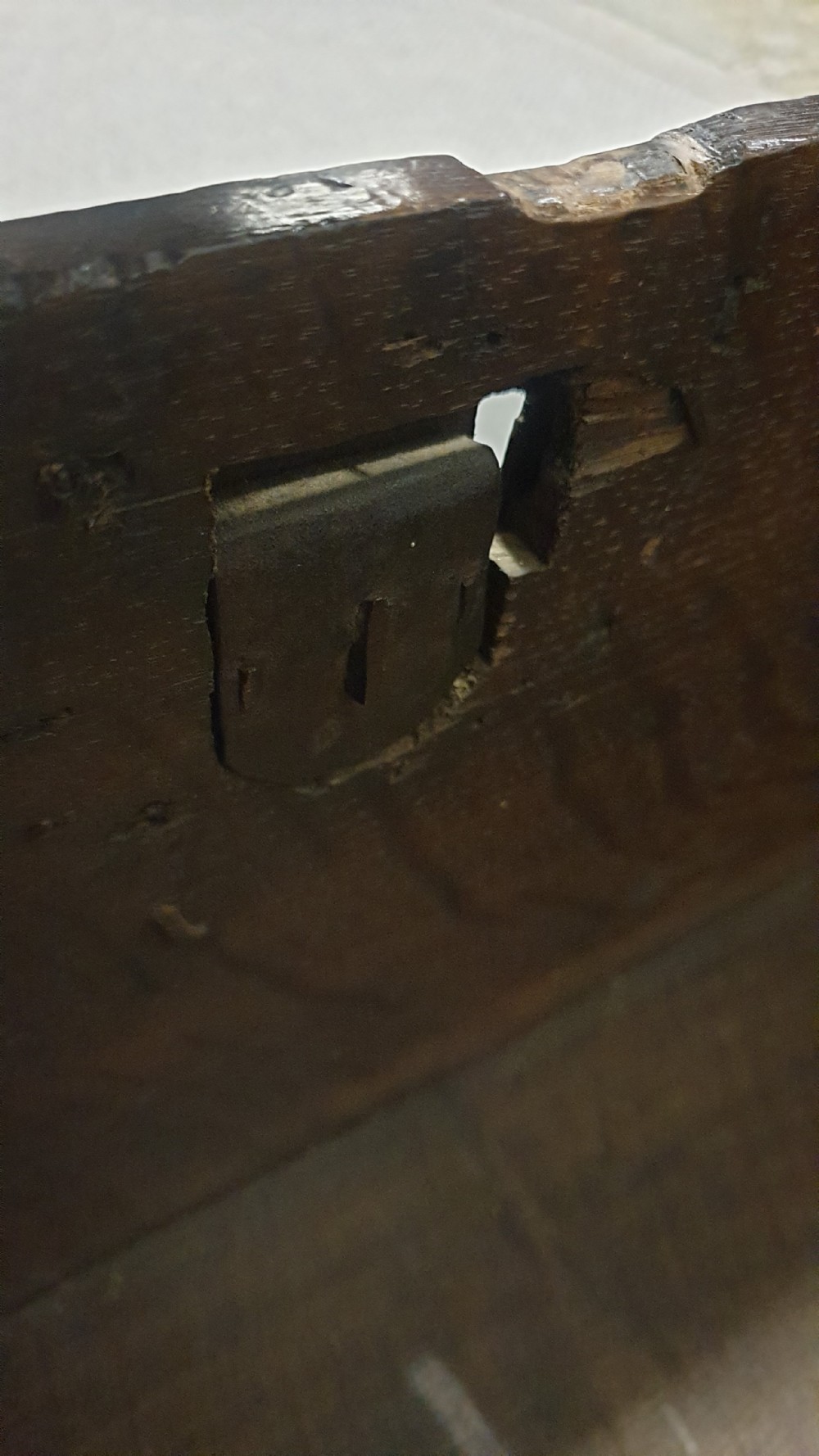 Superb Miniature C18th Oak Plank Chest View VIII