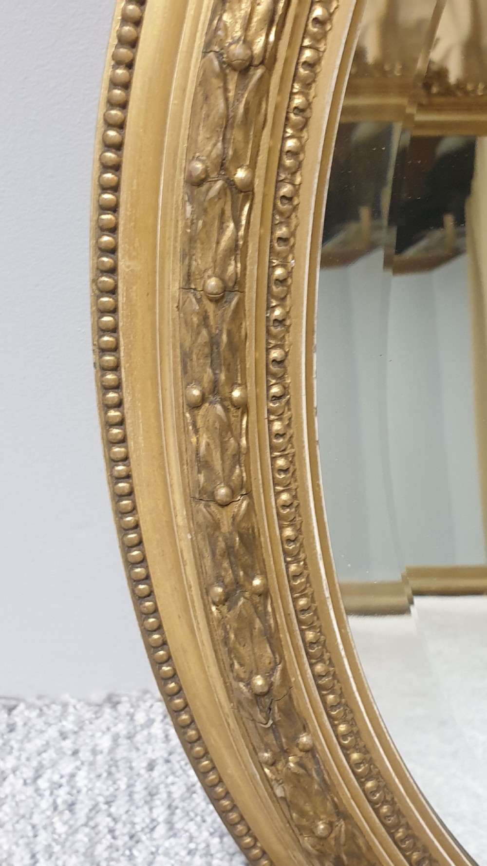 Victorian Oval Gilt Mirror View II