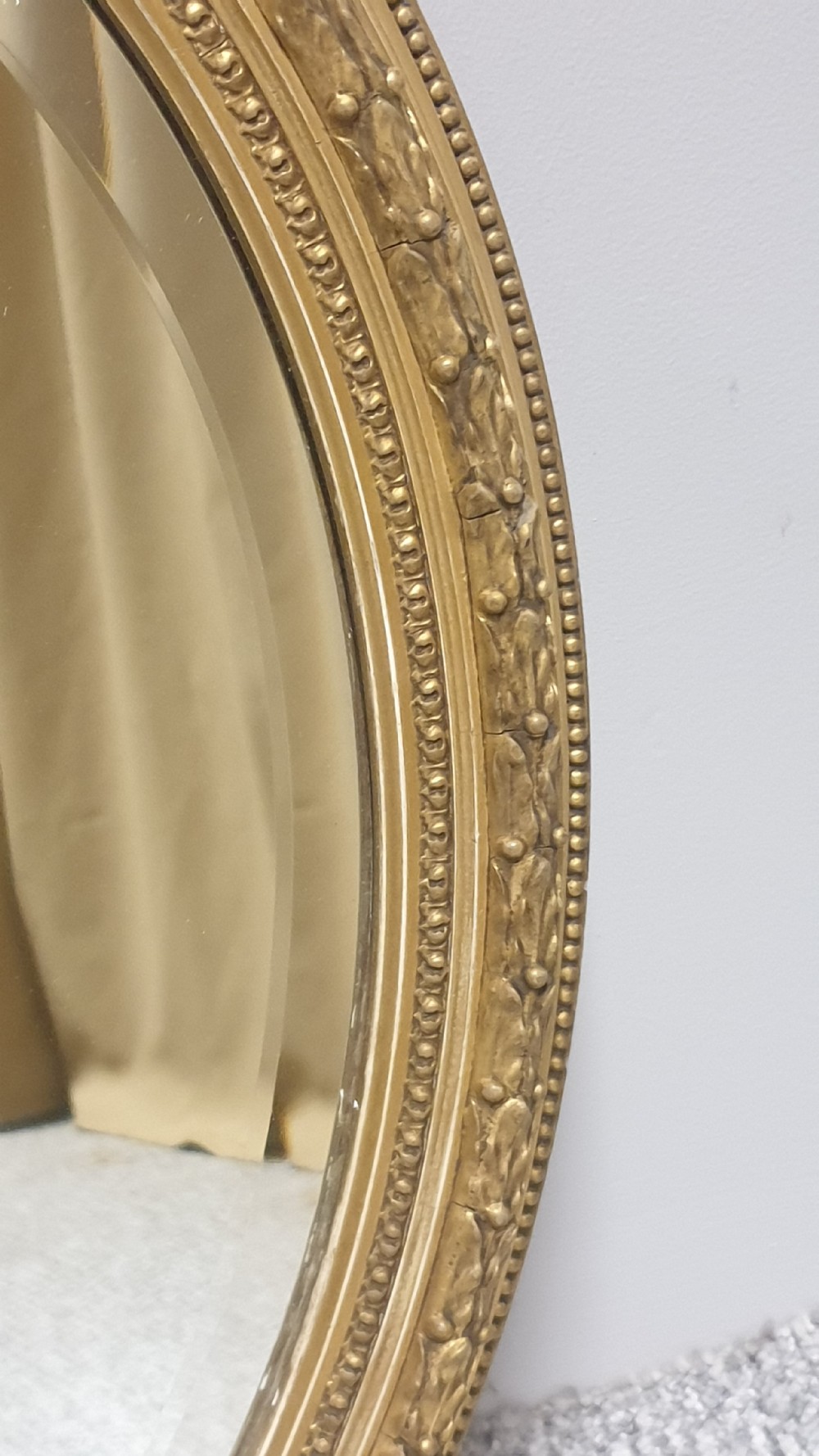 Victorian Oval Gilt Mirror View V