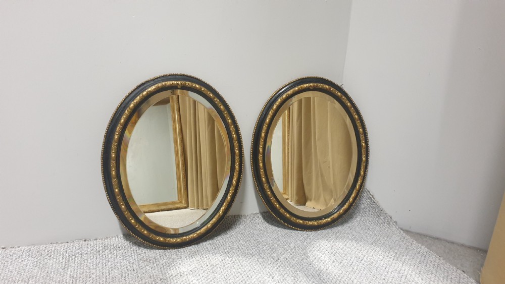 Pair Victorian Oval Mirrors View II