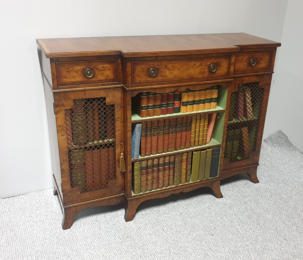 Yew Wood Bookcase of Small Proportions