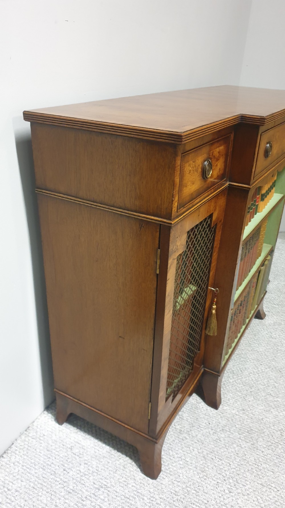 Yew Wood Bookcase of Small Proportions View X