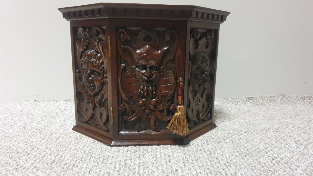 Superb Carved Corner Cupboard View II