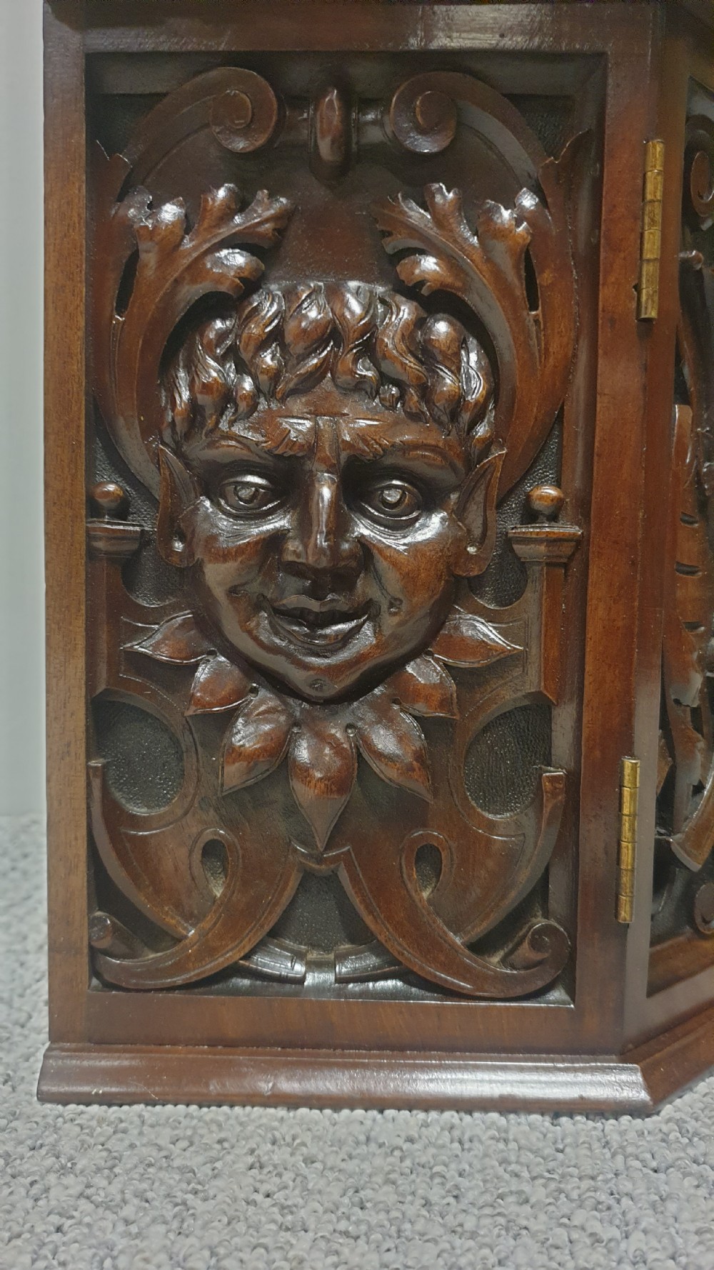 Superb Carved Corner Cupboard View V