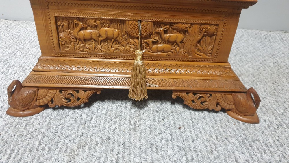 Wonderful Asian Carved Jewellery Casket View III