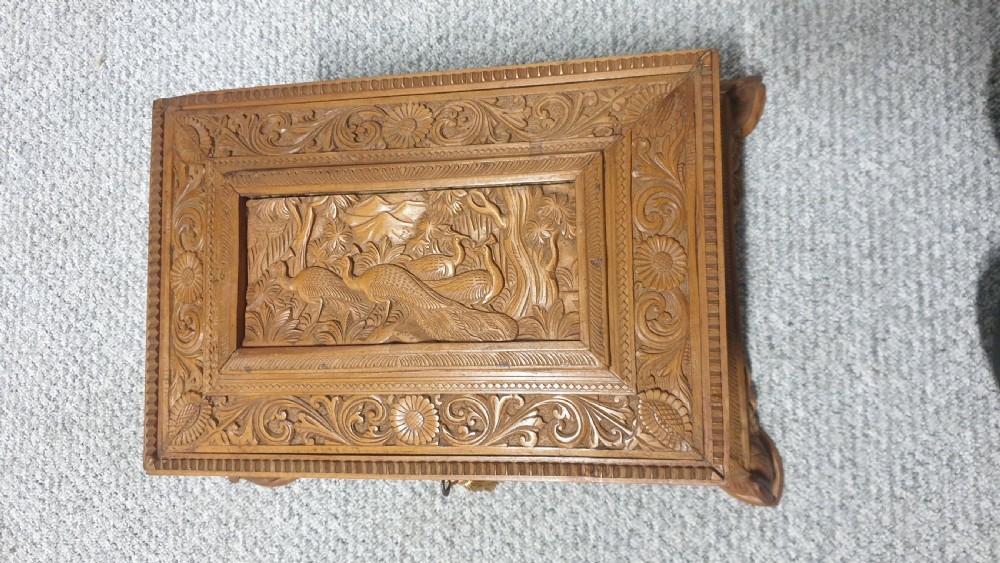 Wonderful Asian Carved Jewellery Casket View VII
