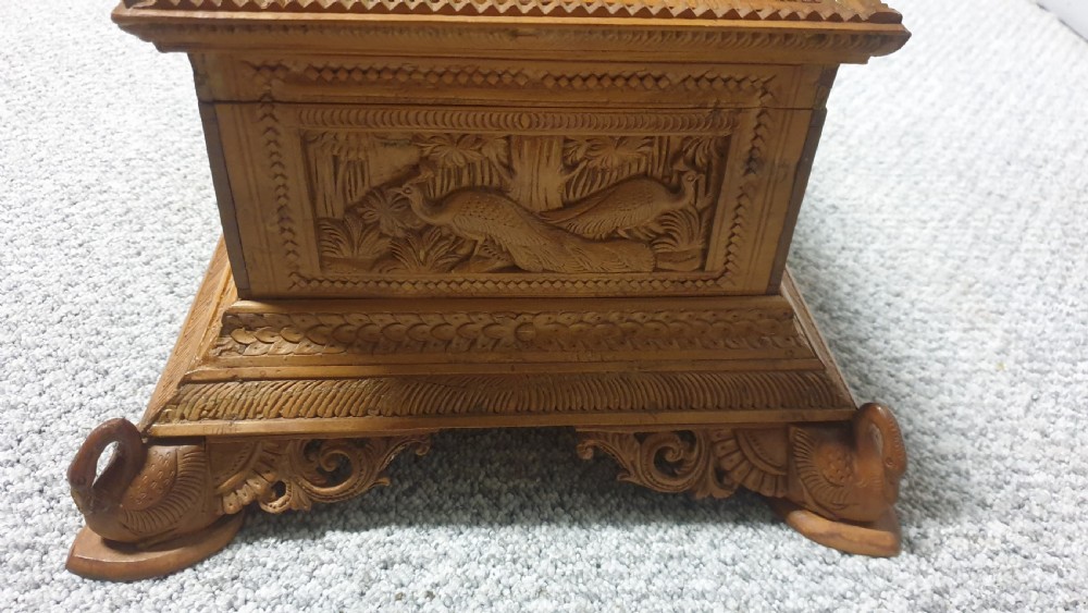 Wonderful Asian Carved Jewellery Casket View VIII