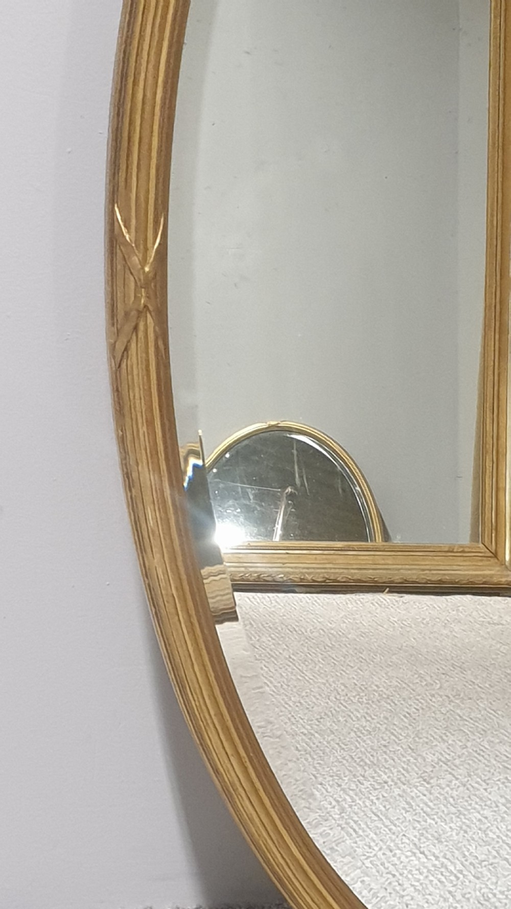 Edwardian Gilt Oval Mirror View II