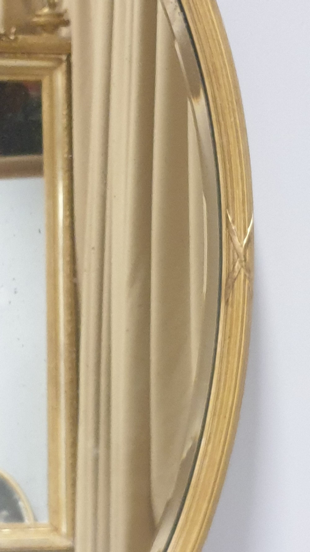 Edwardian Gilt Oval Mirror View III