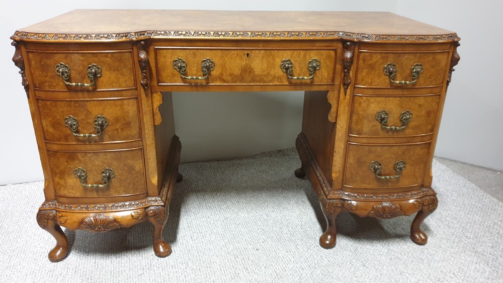 Fabulous Breakfront Burr Walnut Desk