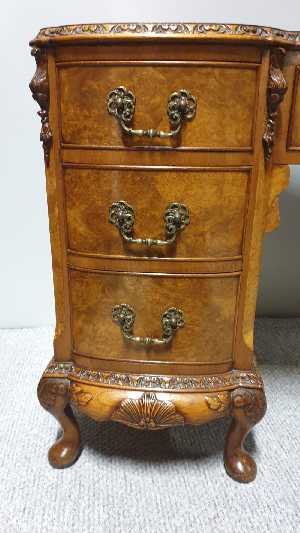 Fabulous Breakfront Burr Walnut Desk View VI
