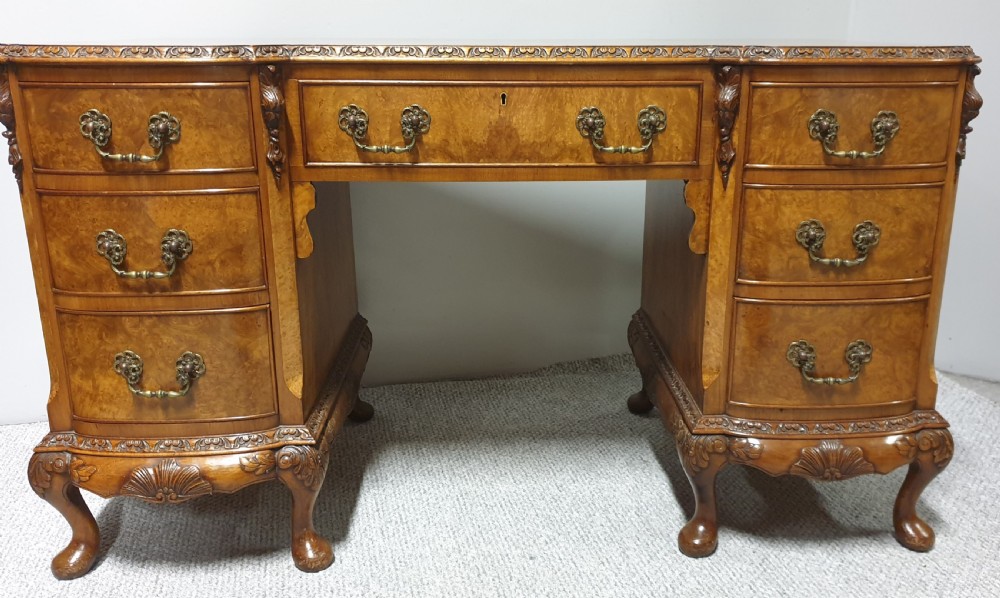 Fabulous Breakfront Burr Walnut Desk View XI