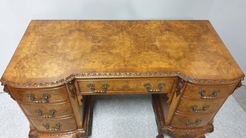 Fabulous Breakfront Burr Walnut Desk View XIII