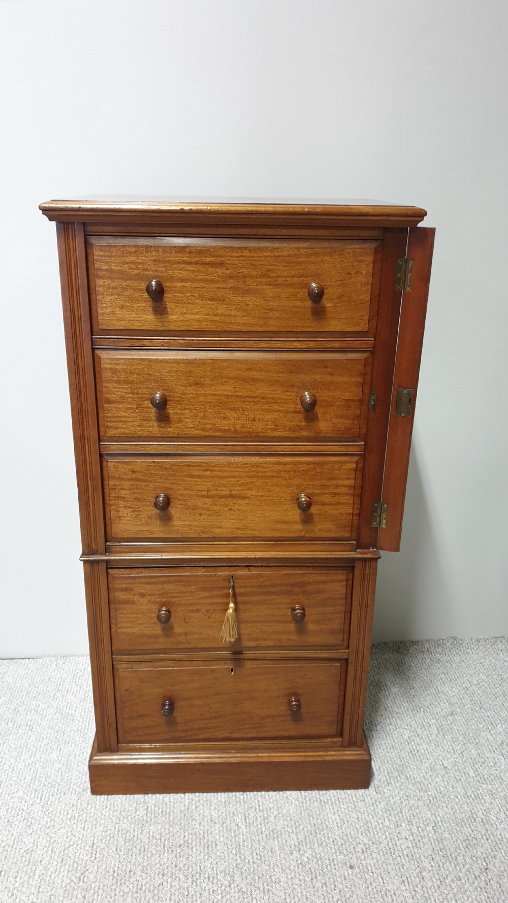 Victorian Mahogany Wellington Chest of Drawers View IV