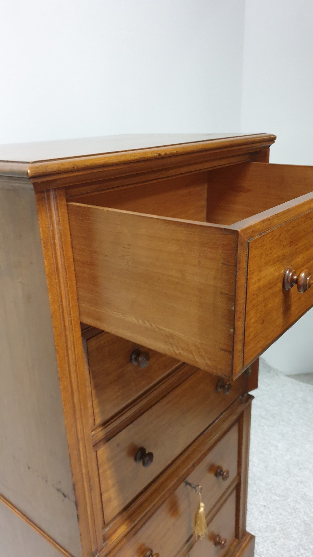 Victorian Mahogany Wellington Chest of Drawers View V