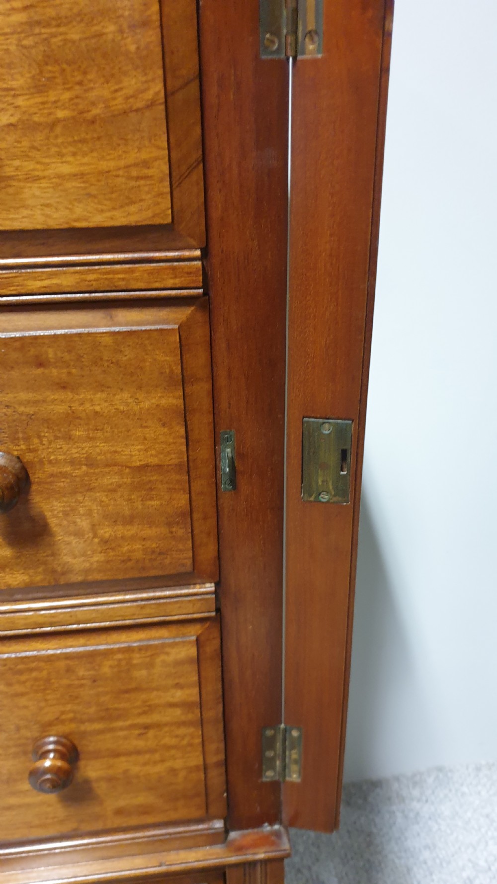 Victorian Mahogany Wellington Chest of Drawers View VIII