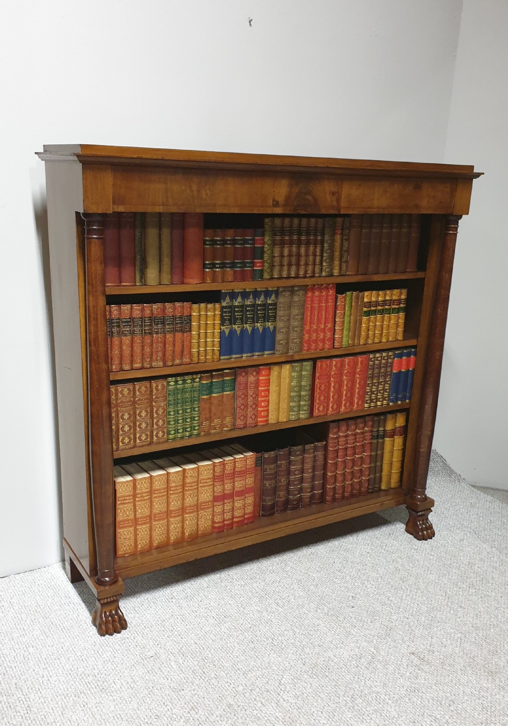 Superb Walnut Open Adjustable Bookcase
