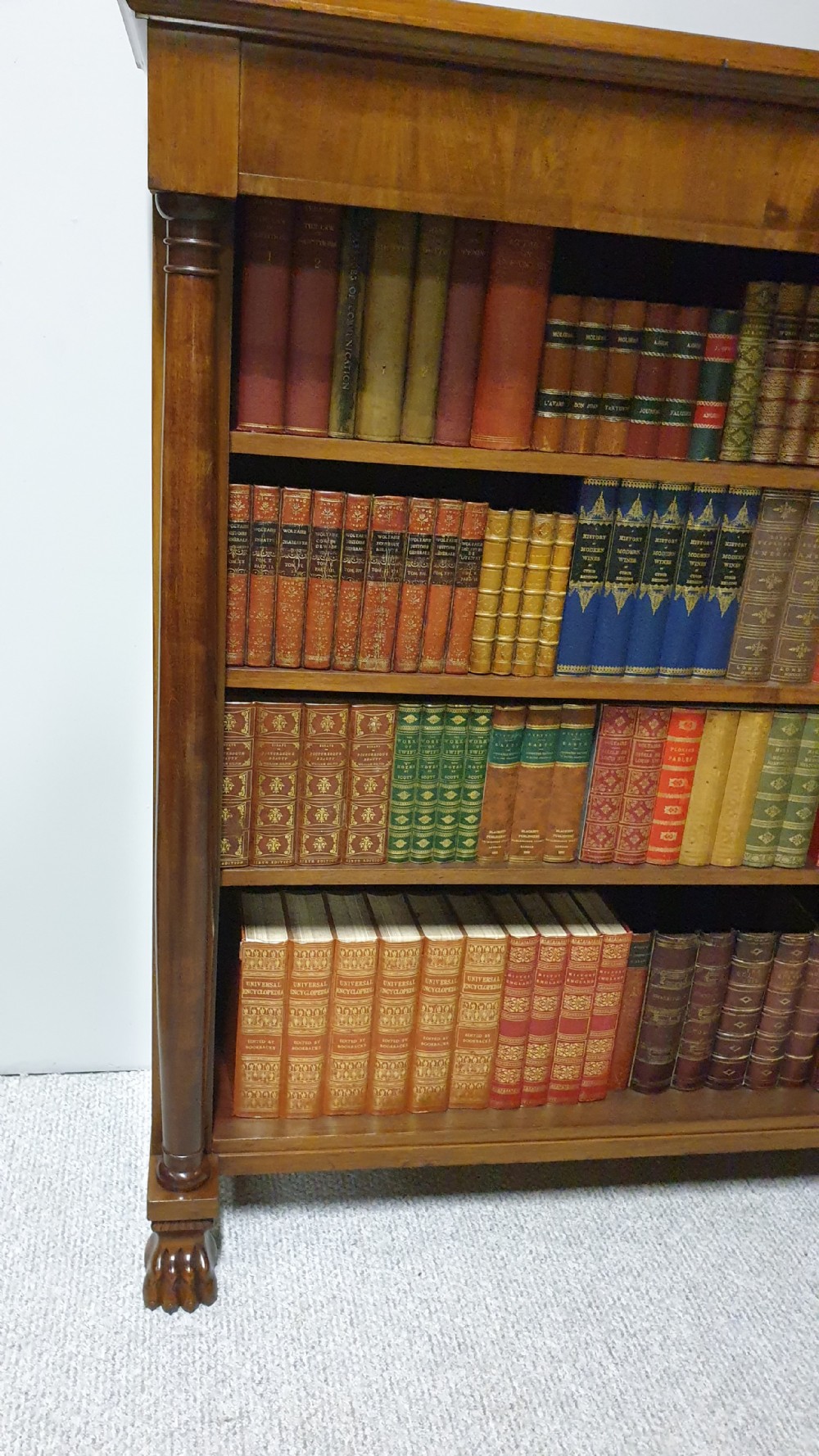 Superb Walnut Open Adjustable Bookcase View V