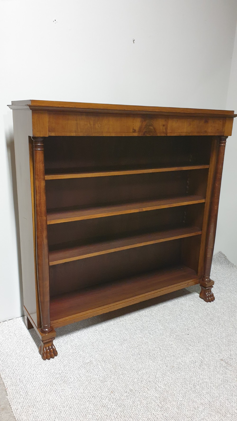 Superb Walnut Open Adjustable Bookcase View XII