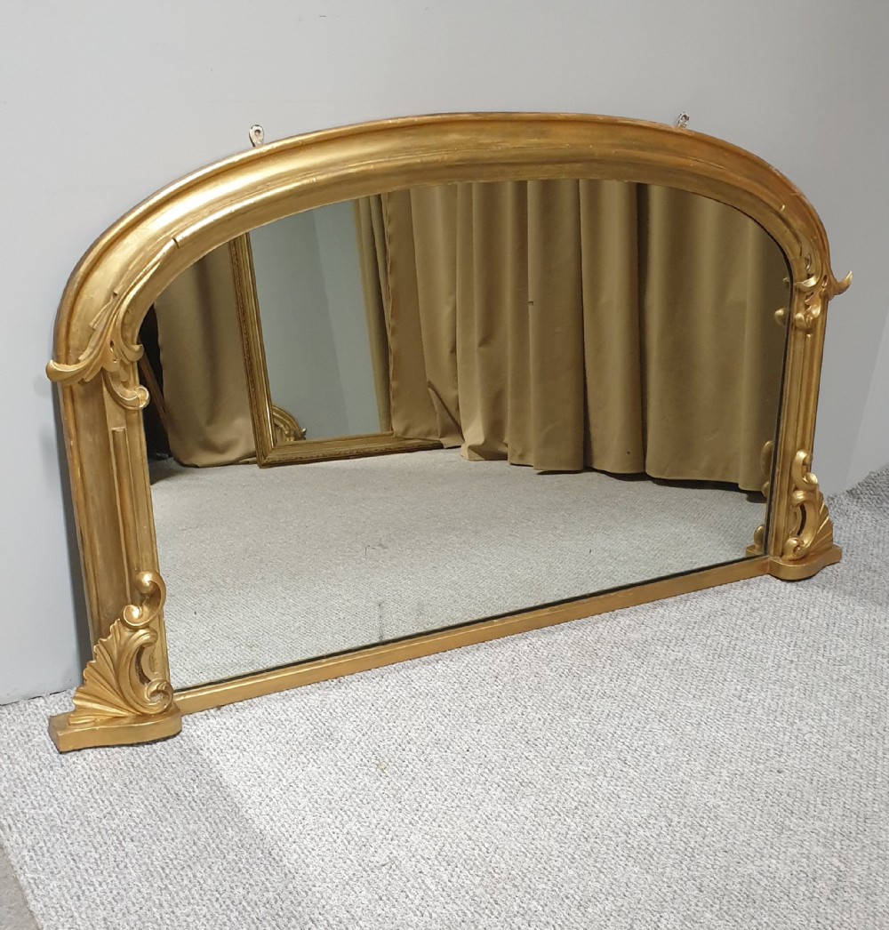 English Gilt Overmantle Mirror
