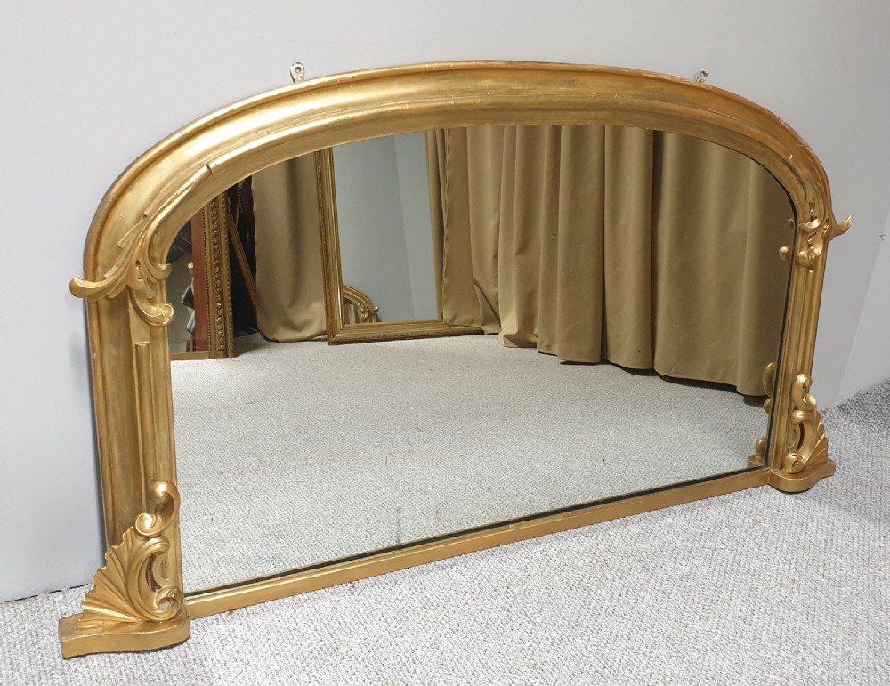 English Gilt Overmantle Mirror View II